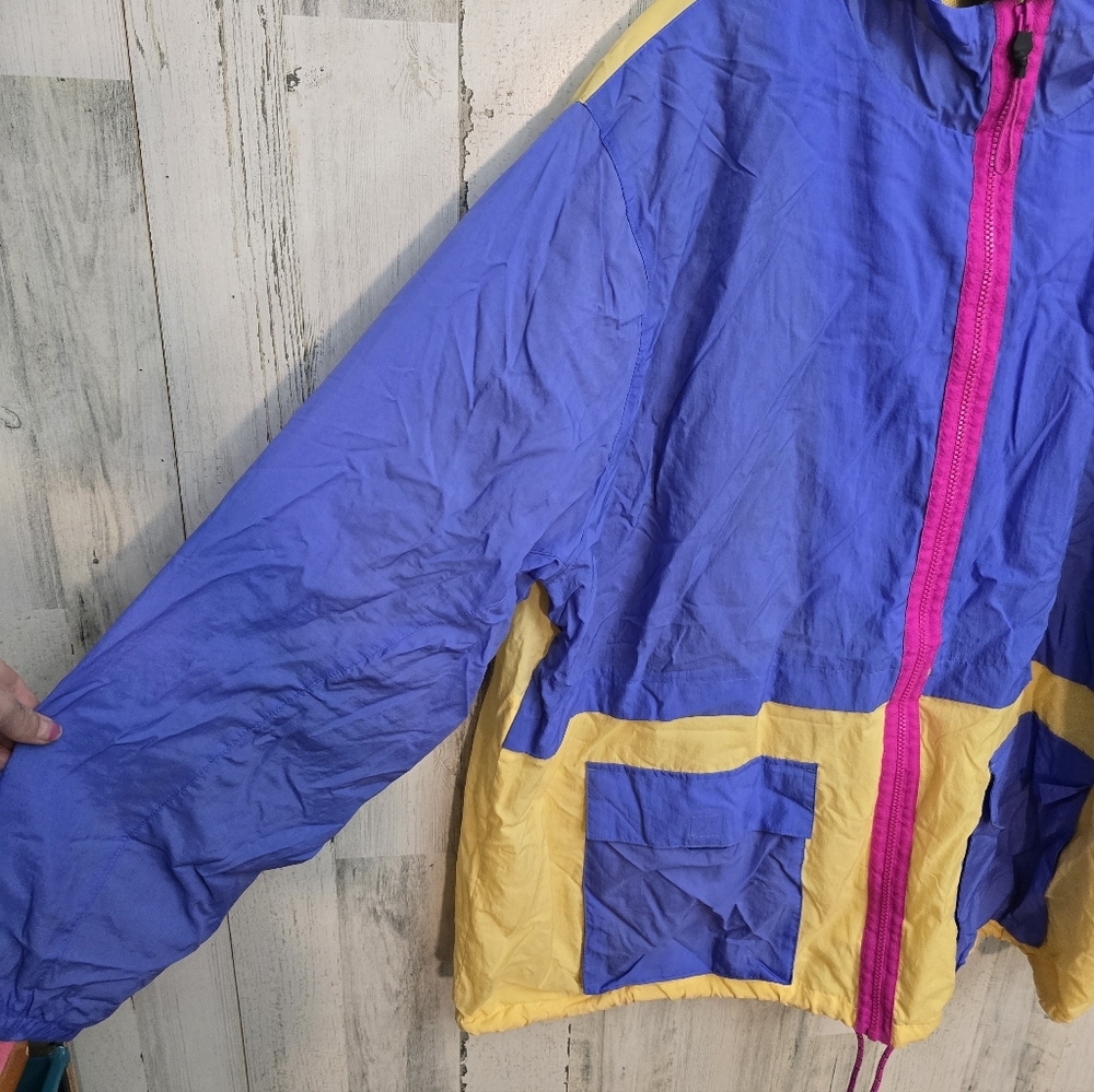 Nike Blue and Yellow Windbreaker Jacket Womens Plus Size 3X - Picture 4 of 9